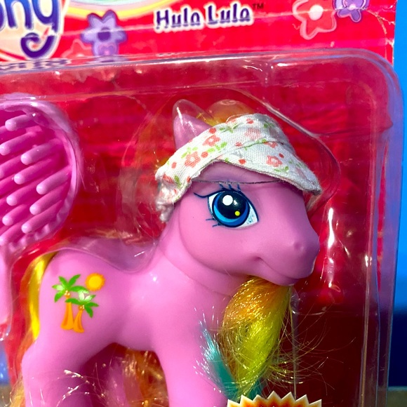 MY LITTLE PONY G3 NWT VTG 2005 BABY PONY HULA LULA TARGET EXCLUSIVE, BRUSH & HAT - Picture 3 of 13